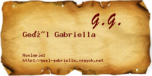 Geél Gabriella névjegykártya